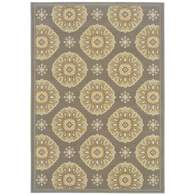 Gray Moroccan Indoor Outdoor Area Rug