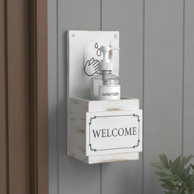 Solid Wood Welcome And Please Sanitize Porch Container Signs