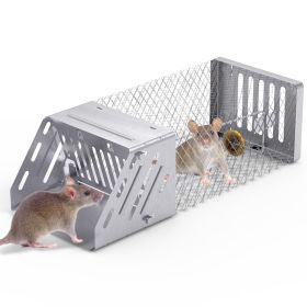 1Pc Automatic Continuous Rat Trap Single Door Mouse Cage Humane Live Animal Trap Cage Indoor Outdoor For Small Rodents Mice Voles