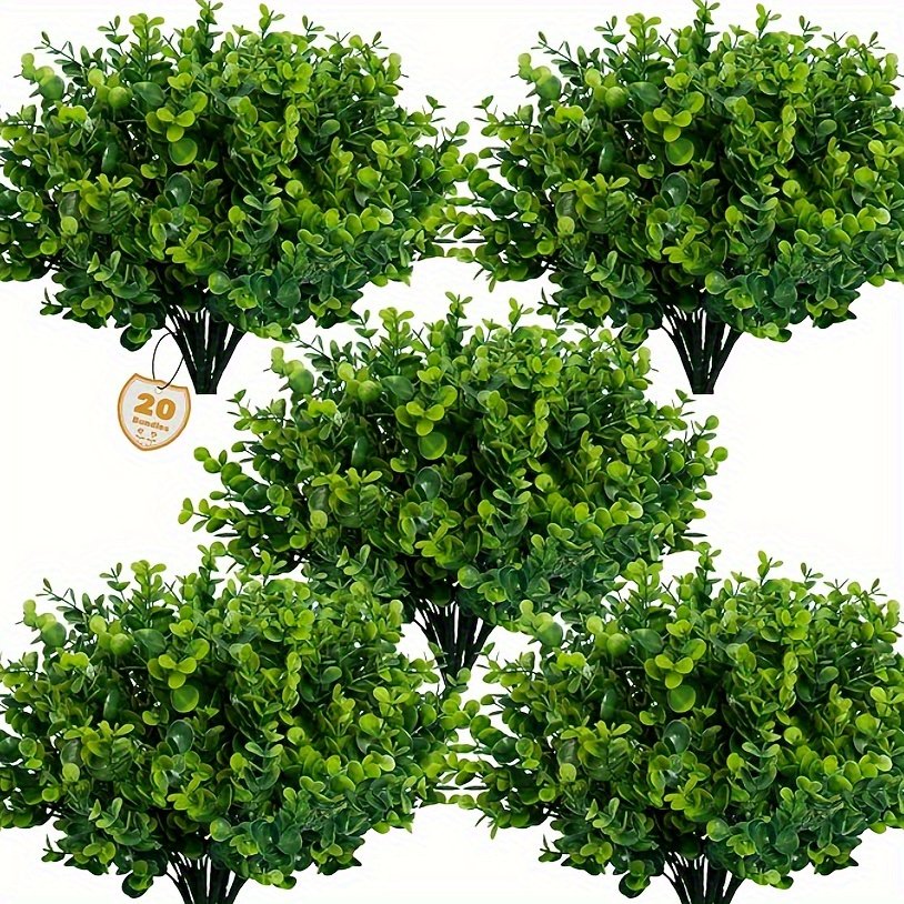 Set Of 20 UV-resistant Bionic Eucalyptus, Suitable For Indoor And Outdoor Decoration-perfect For Weddings, Homes, Gardens, And Offices Set Of 20 UV-resistant Bionic Eucalyptus, Suitable For Indoor And Outdoor Decoration-perfect For Weddings, Homes, Gardens, And Offices