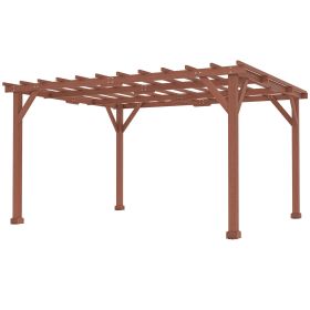 Outsunny 11' x 12.5' Wood Pergola, Outdoor Pergola Gazebo Grape Trellis for Patio, Deck, Backyard, Lawn