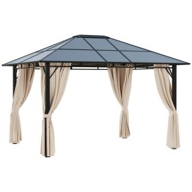 Outsunny Hardtop Gazebo: 10'x12' Polycarbonate Roof Canopy for Patio & Backyard