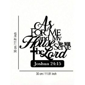 As For Me And My House We Will Serve The Lord Joshua Metal Wall Sign (Option: Wrought iron decoration)