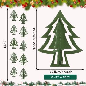 41 Ft Christmas Tree Paper Streamers Green Christmas Decorations 3D Xmas Pine Tree Hanging Swirls Banner For Xmas New Year Winter Holiday Home Wa (Option: A)