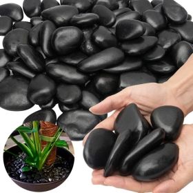 38lbs Black River Rocks, 2-3 Inch Polished Pebbles. Ideal For Plant Decoration, Vase Filling, Aquarium Landscaping, And Various Indoor And Outdoo (Option: 38lbs13inch)
