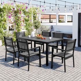 U-Style High-quality Steel Outdoor Table and Chair Set, Suitable for Patio, Balcony, Backyard. (Color: as Pic)